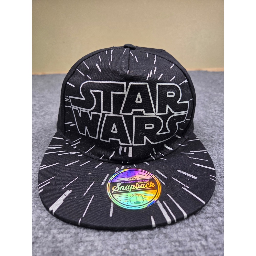 Star Wars Snapback Hat Kids OSFM Black Hyperspace Graphic Cap